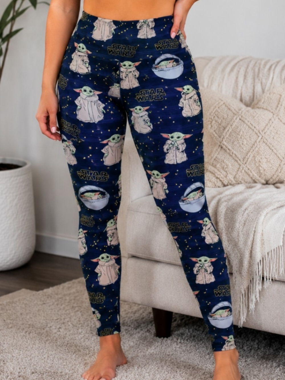 Luv21 Star Wars™ Grogu (Baby Yoda) Adult Leggings – Regular Size – Super Soft